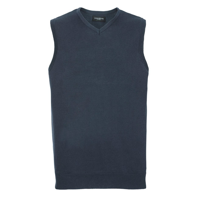 R716M-V-Neck Sleeveless Knitted Pullover
